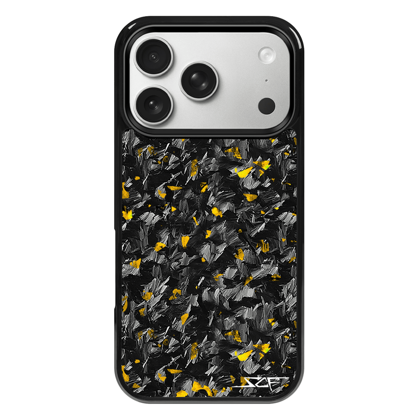 iPhone | Gold Flake Real Forged Carbon Fiber Phone Case | CLASSIC Series